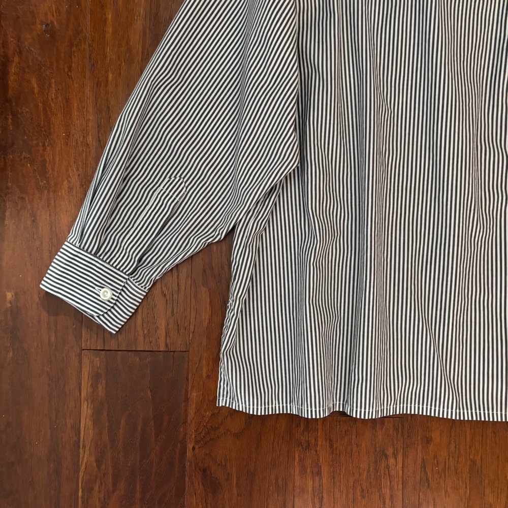 Draper’s & Damon’s Embellished Butterfly Stripe Shirt Blue White | Size 3X - Picture 9 of 9